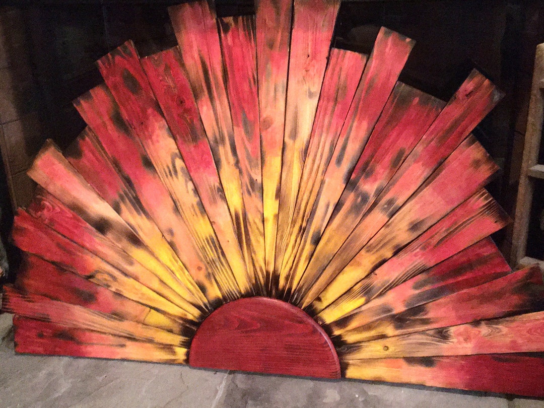 Rustic Wall Decor Sunburst Design Wall Art Display Etsy