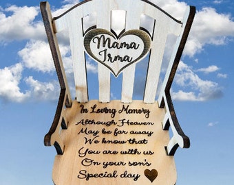 Memorial Rocking Chair for Weddings Birthdays Special Occasions - Customizable