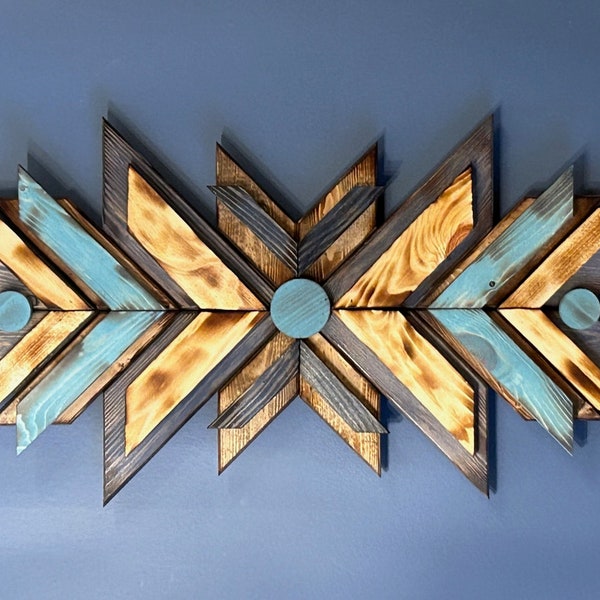 Aztec Wood Wall Art Etsy