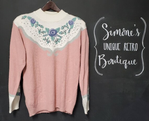 Vintage Floral Cottagecore Sweater