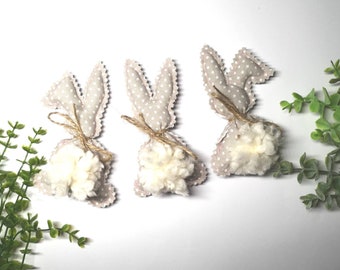 Farmhouse Easter bunnies Farmhouse Fabric Bunny, Farmhouse Easter, Rustic bunny decor, Primitive Bunny, Primitive Easter decor4 inch -2 set