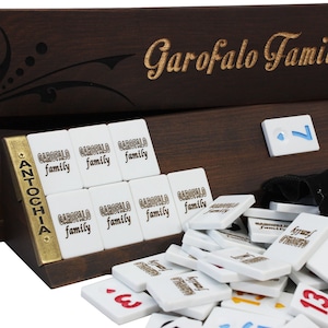 Hand Carved Oval Rummikub Set - Luxury Oval Rummy  Set - Personalized Rummikub - Custom Rummikub Set - Personalized Gift for Mother