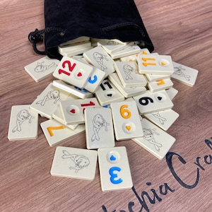 VIP Custom Rummikub Set - 4 Players Straight Rummikub Set - Custom Gift ...