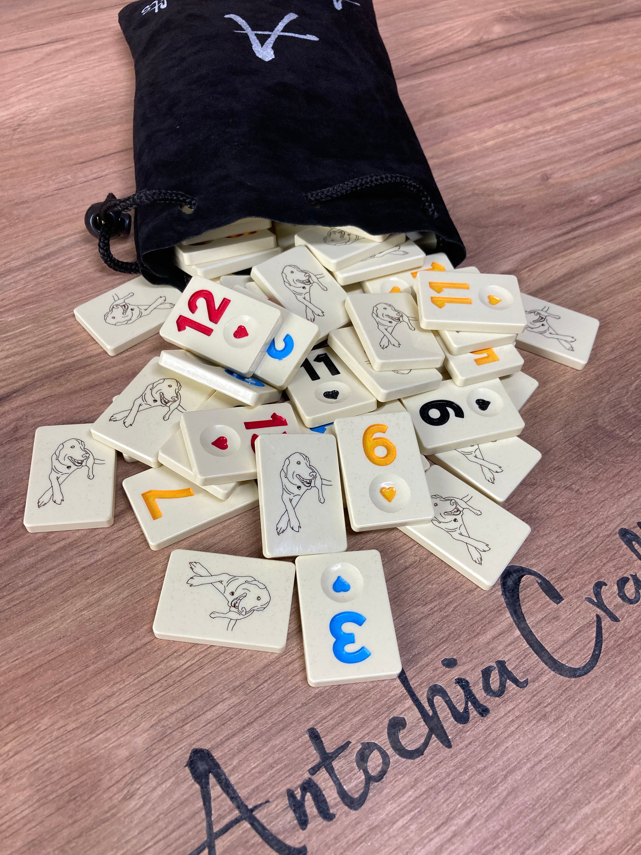 VIP Custom Rummikub Set - 4 Players Straight Rummikub Set - Custom Gift ...