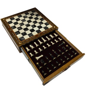 Wooden Chess Set - Personalized ChessBoard wit Pieces -Custom Birthday Gift - Custom Chess Set - Chess Board with Pieces