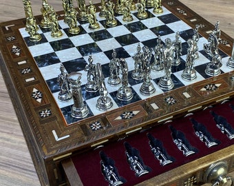 Custom Chess Set with Pieces - Birthday Gift for Boyfriend - Personalized Gift for Him - Chess with Chess Pieces - Custom Gift for Men