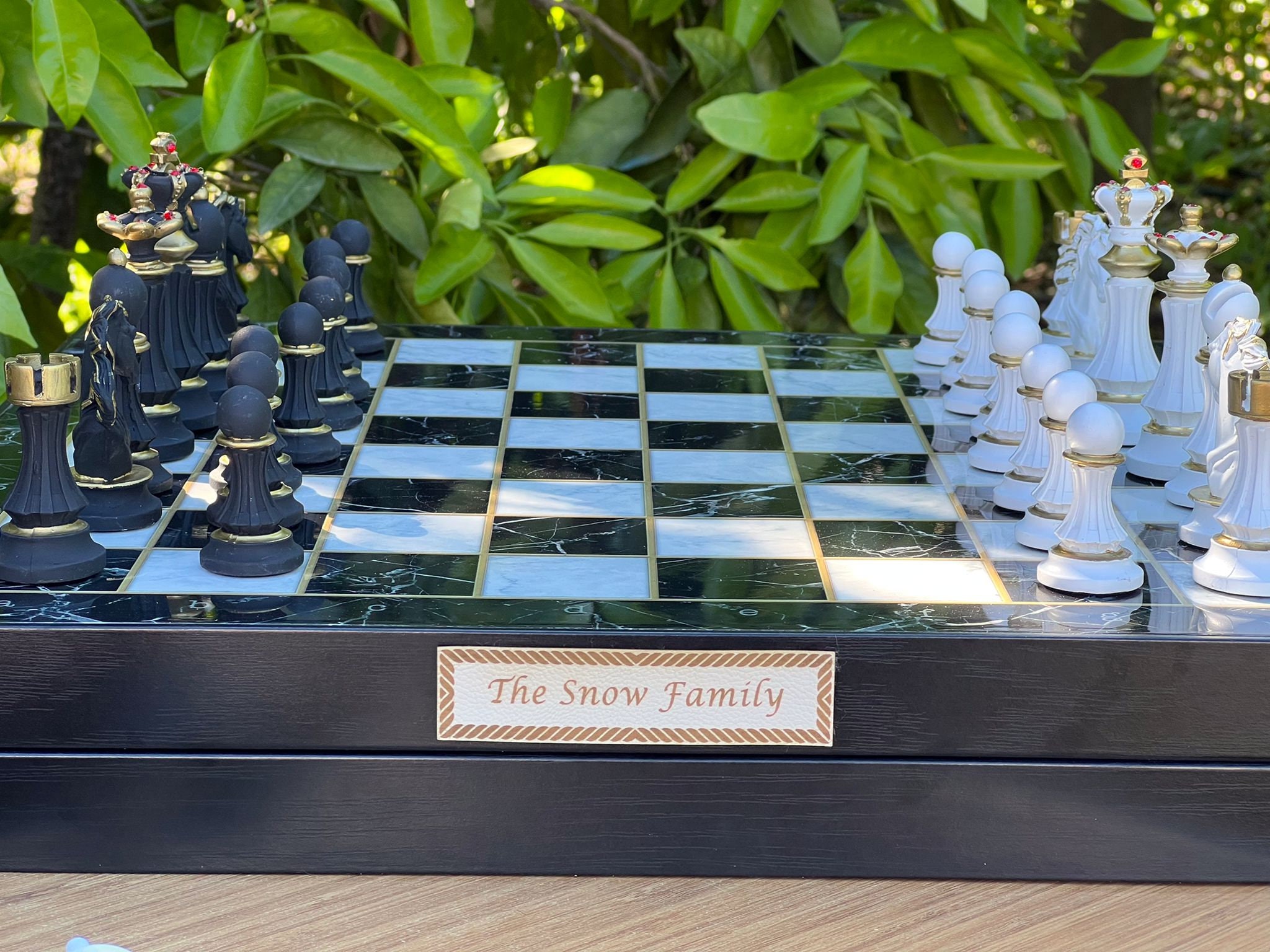 Antochia Crafts 8 Inches Personalized Chess Set - Boxed Custom Chess Board  and Metal Chess Figures Set - Gift Idea for Son, Husband, Father and Anyone