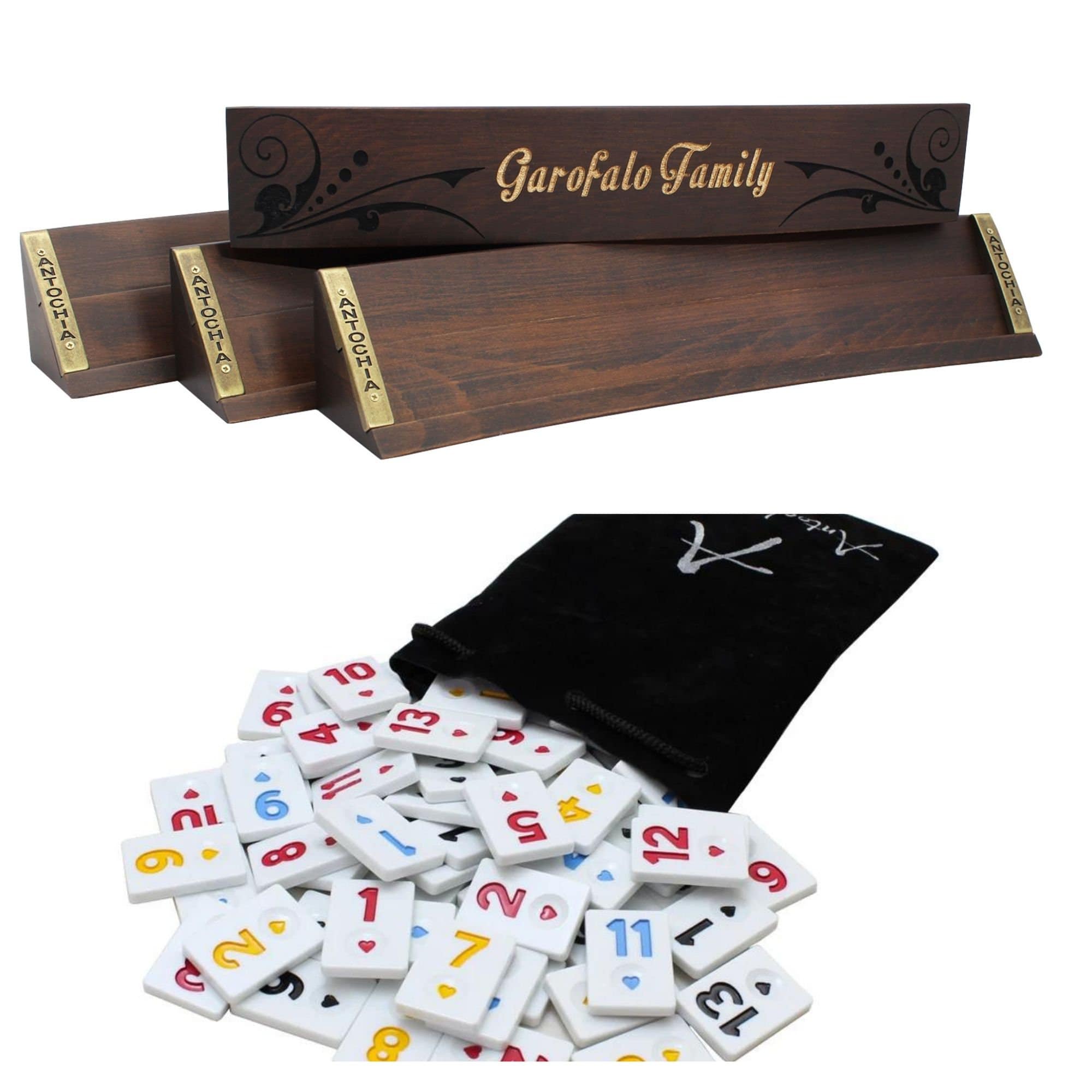 Hand Carved Oval Rummikub Set - Luxury Oval Rummy Set - Personalized ...
