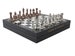 Personalized Chess Set - Luxury Chess Game - 14 Inch Chrome Plated Boxed Custom Board Game - Personalized Wooden Chess Board and Figures 