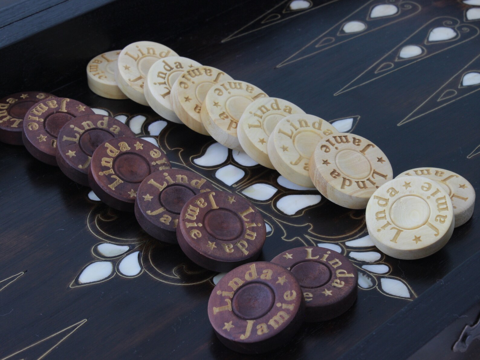 Custom Backgammon Chips Personalized Backgammon Pieces Etsy