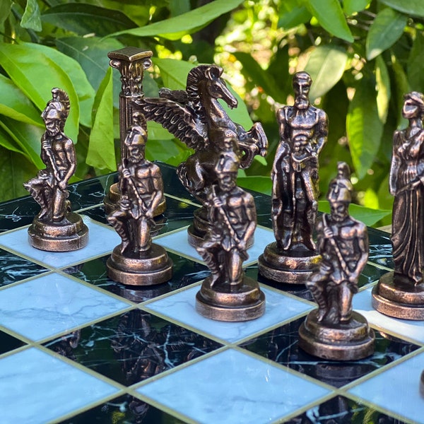 Large Chess Set, Personalized Wooden Chess Board, Custom Chess Set with Metal Chess Pieces, Unique Chess Set with Storage, Birthday Gift