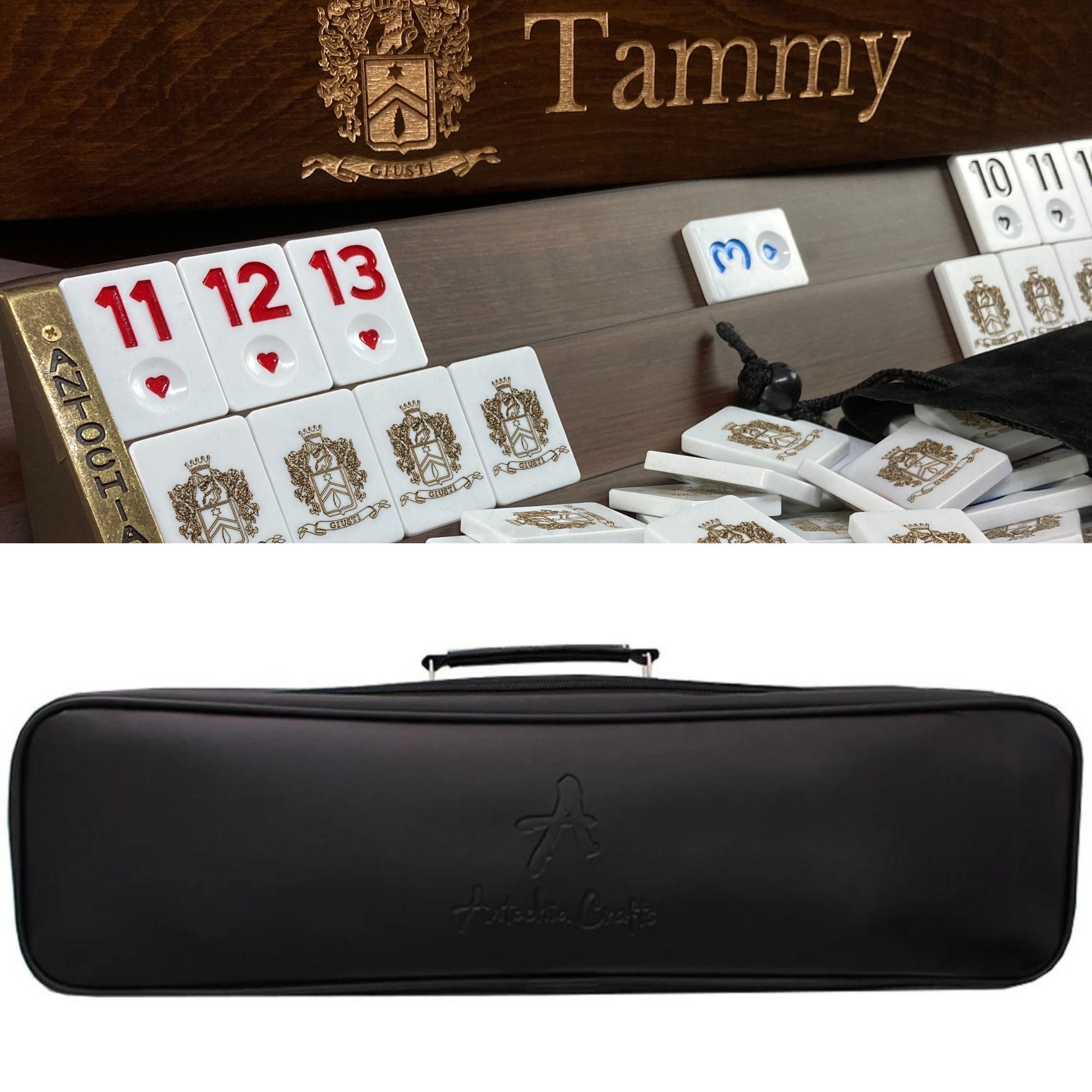 Personalized Rummikub Game Set - Oval Shaped Rummy Racks - Rummikub Set ...