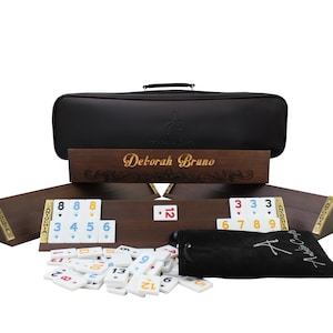 Custom Rummy Game Set - Personalized Rummikub Set for Christmas Gift - Rummy Racks and Tiles - Rummikub Game Set - Unique Gift for Dad