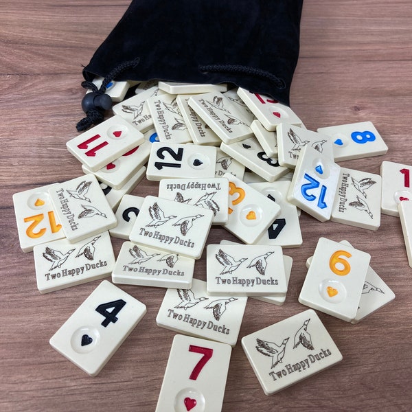 Melamine Rummy Cube Tiles - Custom Tiles for Rummikub - Personalized Rummy Tiles Set - Personalized Gift for Mother - Custom Rummikub Tiles