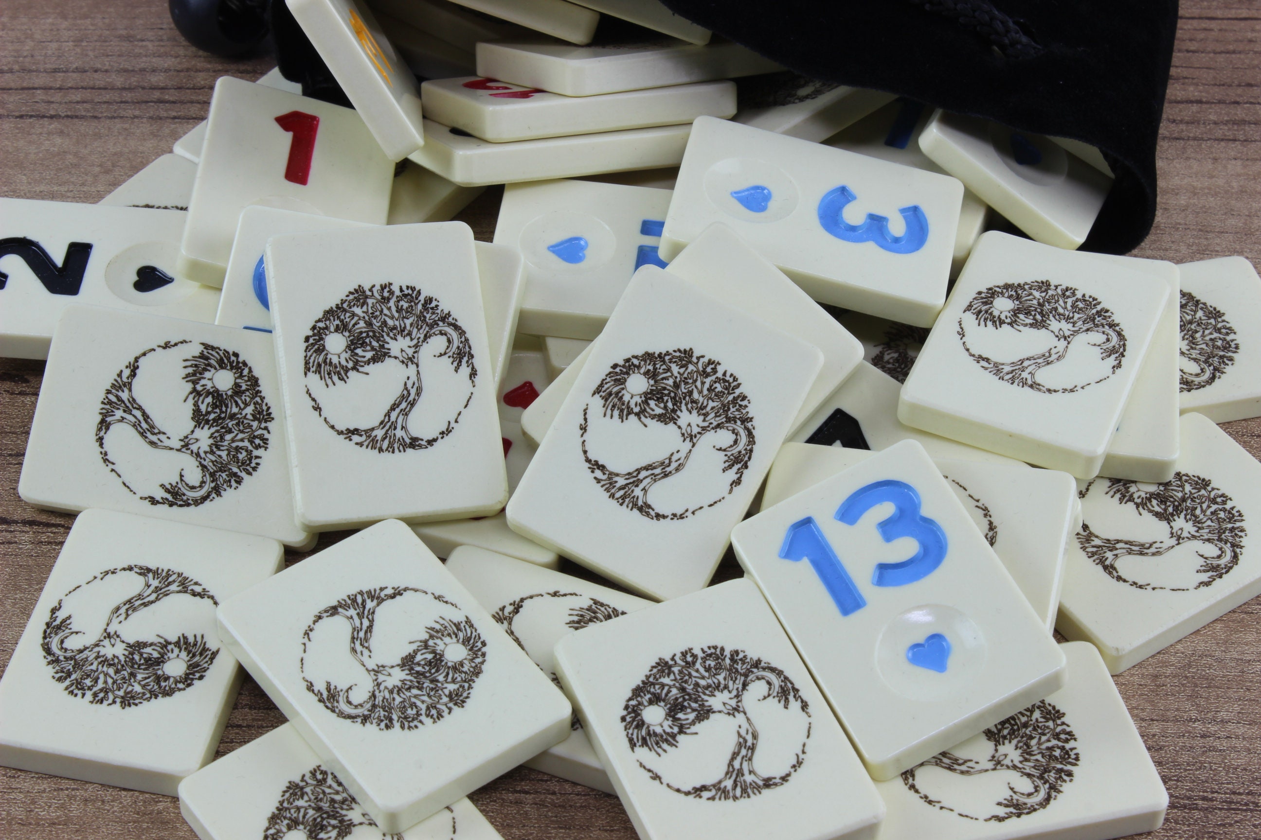Personalized Rummy Tiles - Custom Engraved For & Okey Games Compatible With Rummikub
