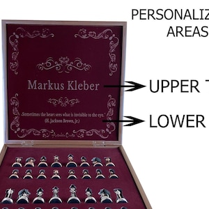 Personalized Chess Set - Custom Chess Board with Pieces - Personalized Anniversary Gift for Boyfriend - Special Chess Gift Set
