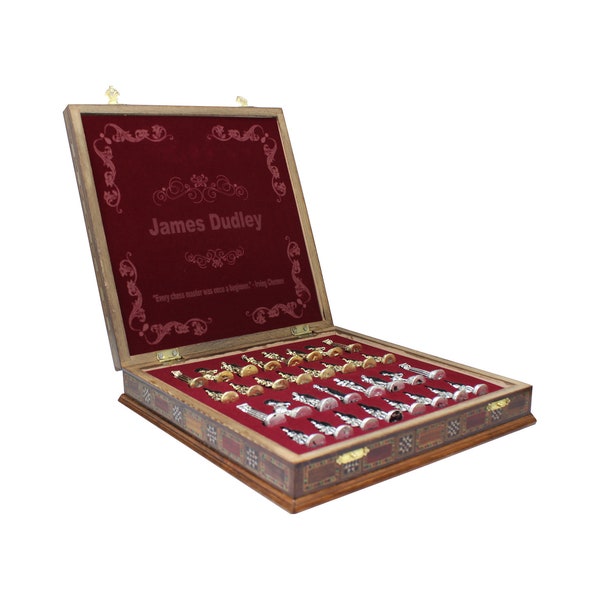 Wooden Chess Set - Personalized Chess Set for Anniversary Gift - Custom Chess Set - Birthday Gift for Him - Custom Birthday Day Gift