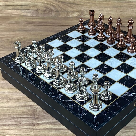 Lux Chess Set With Storage - Wood Chess Set - Christmas Gift