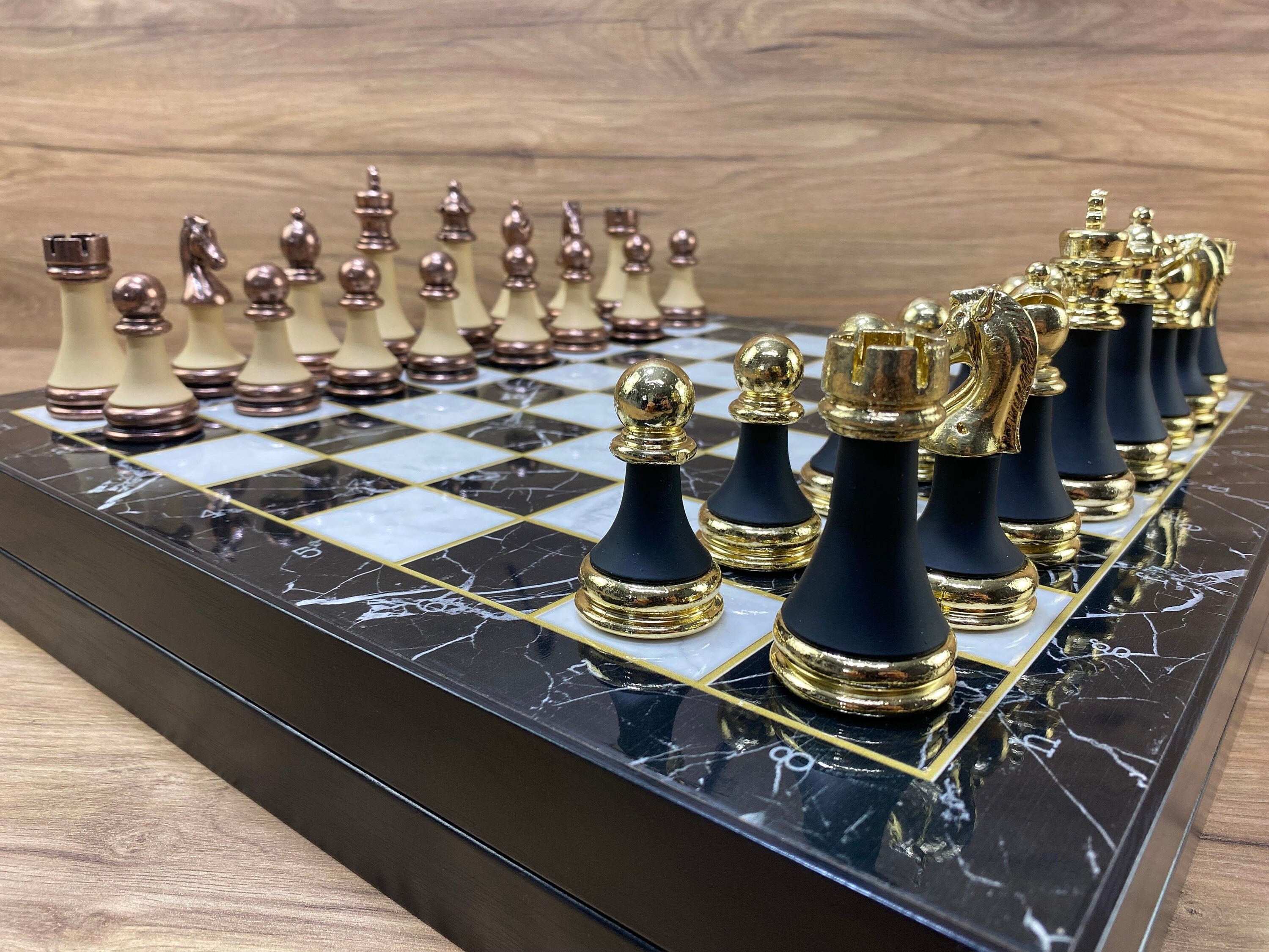 marble luxury chess set