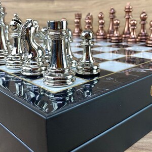 Wooden Chess Set Gift - Personalized Christmas Gift - Luxury Chess Set - Custom Chess Gift for Christmas - Chess Gift for Dad from Daughter