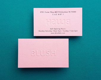 100 Duplex Business Cards - 30pt(540gsm) - [Debossing or Embossing Front] & [1 Foil Color Back] - Customized = FREE Shipping