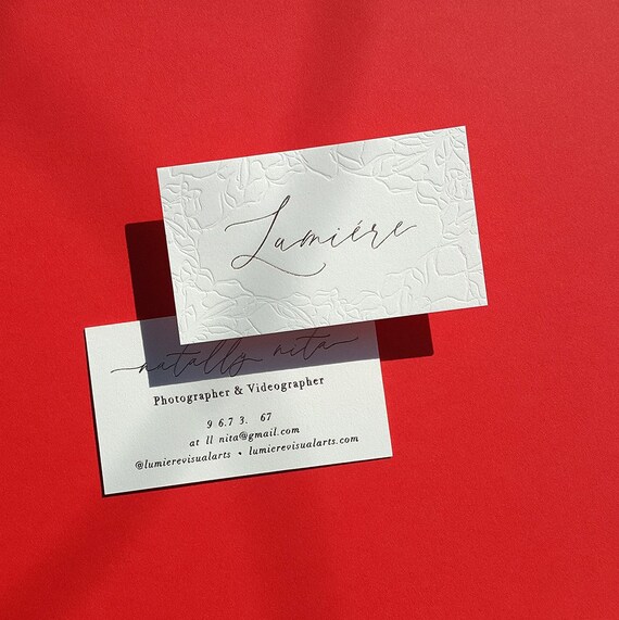 Cotton Business Cards 45pt 750gsm front 1 Foil Etsy