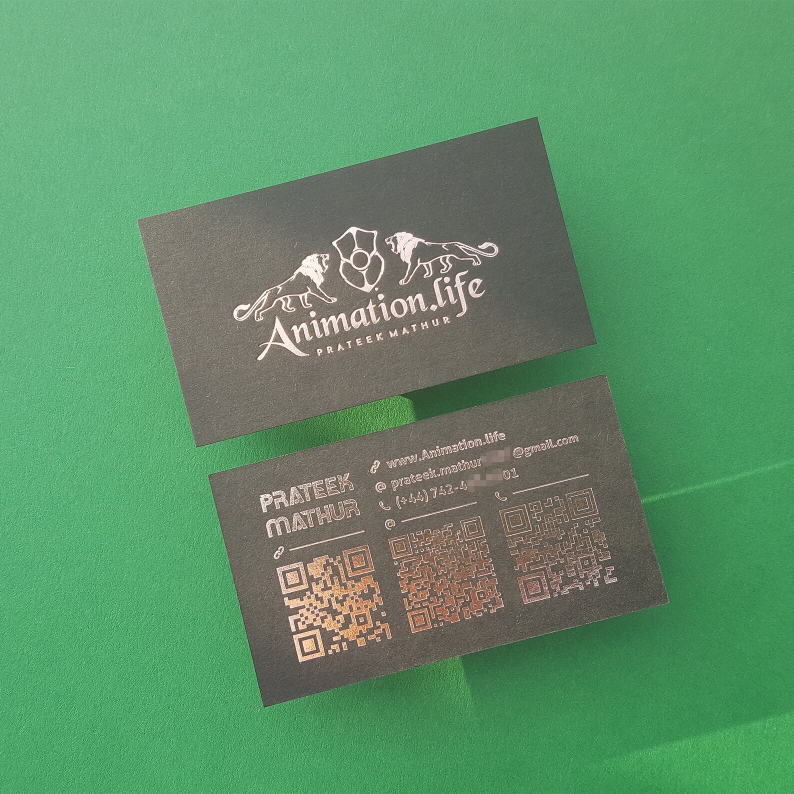 Thick Black Business Cards 700gsm 38pt Foil Stamping Etsy