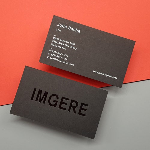 Thick Cotton Business Cards 45pt750gsm Foil Stamping Etsy