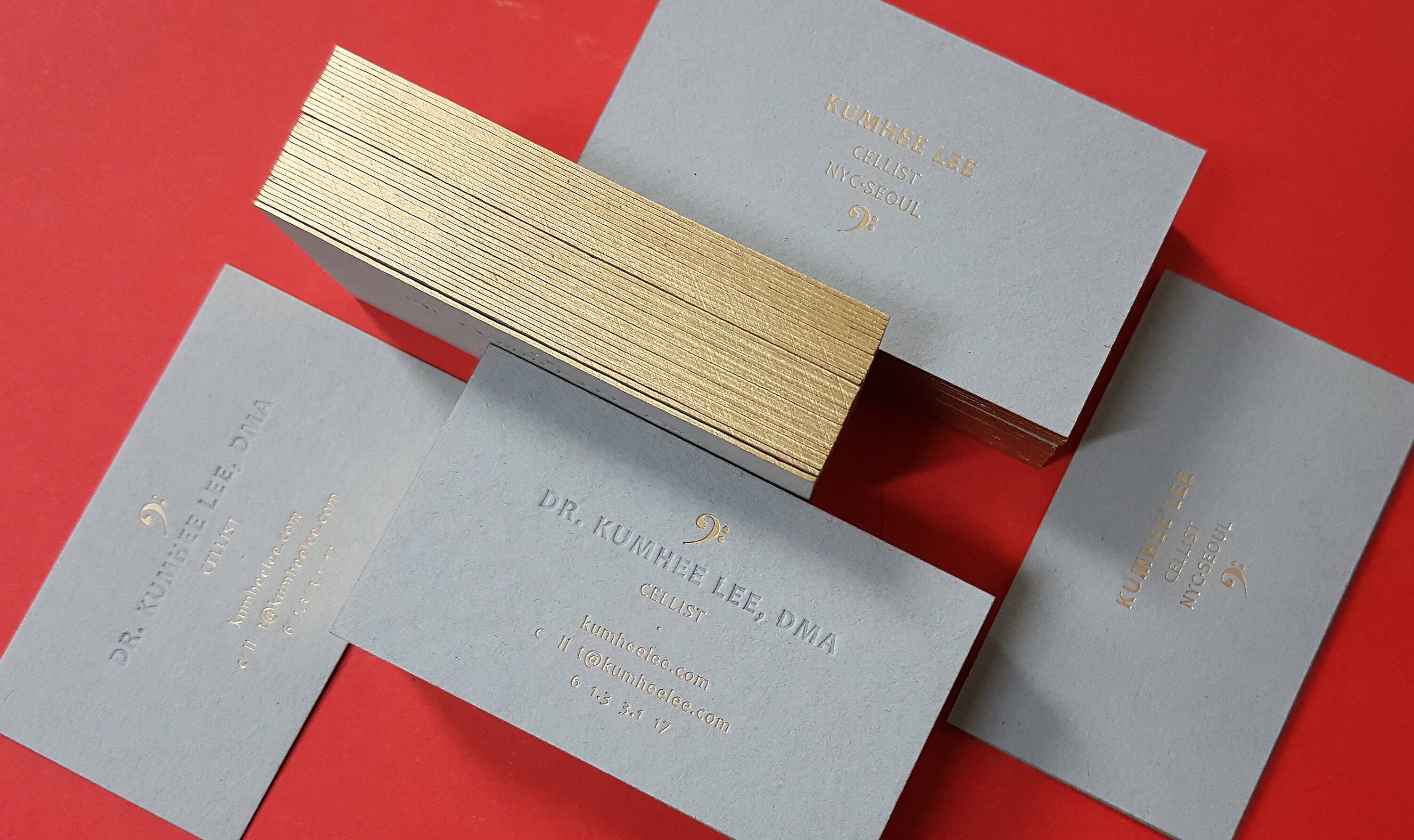 Gold Painted Edge Gray Business Cards 38pt650gsm Foil Etsy