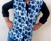Block printed Indian Quilted Jacket, Sleeveless Cotton Reversible jacket,Cotton coat, Summer jacket with pockets,Casual jacket, Light jacket