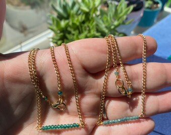 Delicate Bar Necklaces - 20 inch, Gold