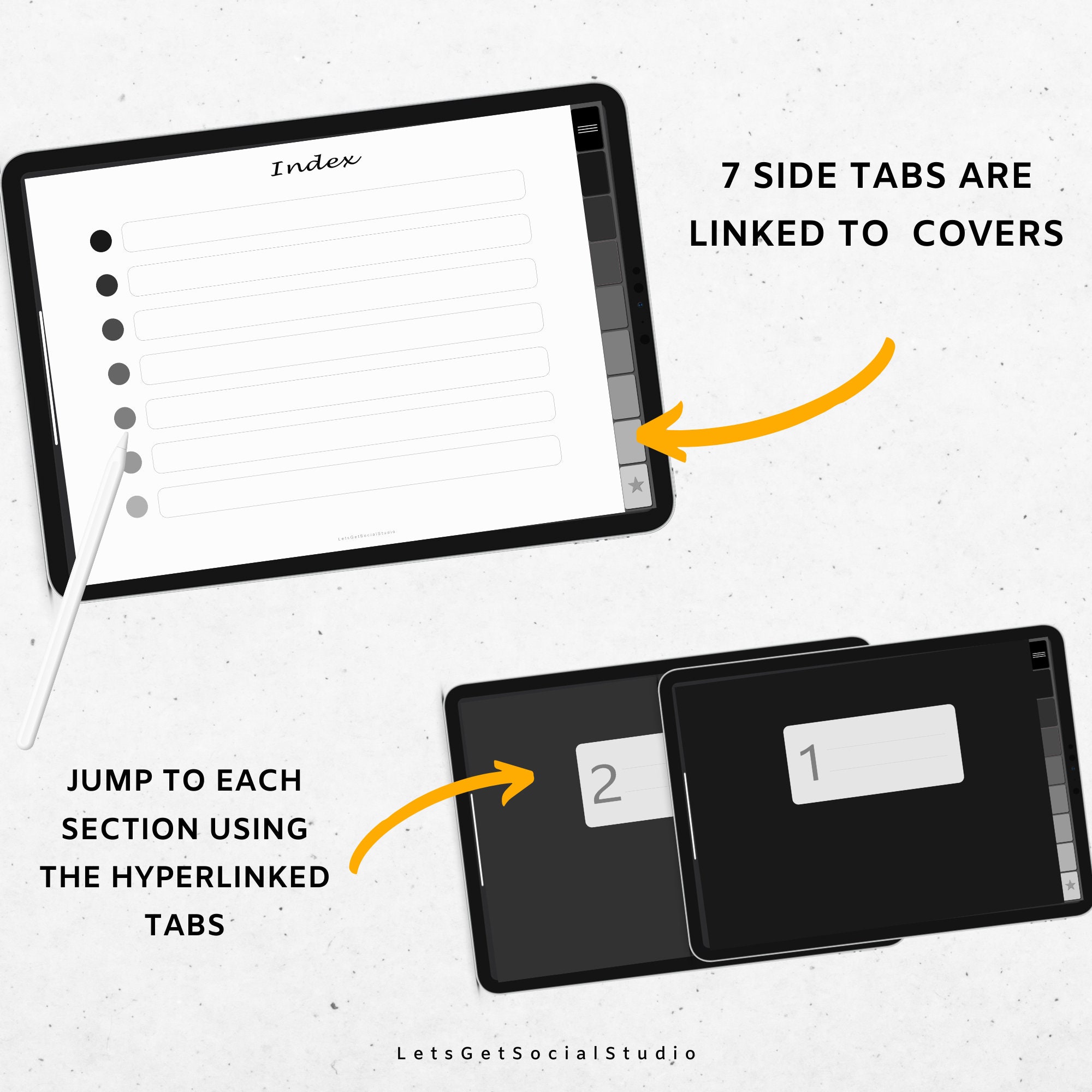 Landscape Grey Digital Notebook 7 Subject Notebook Student Etsy