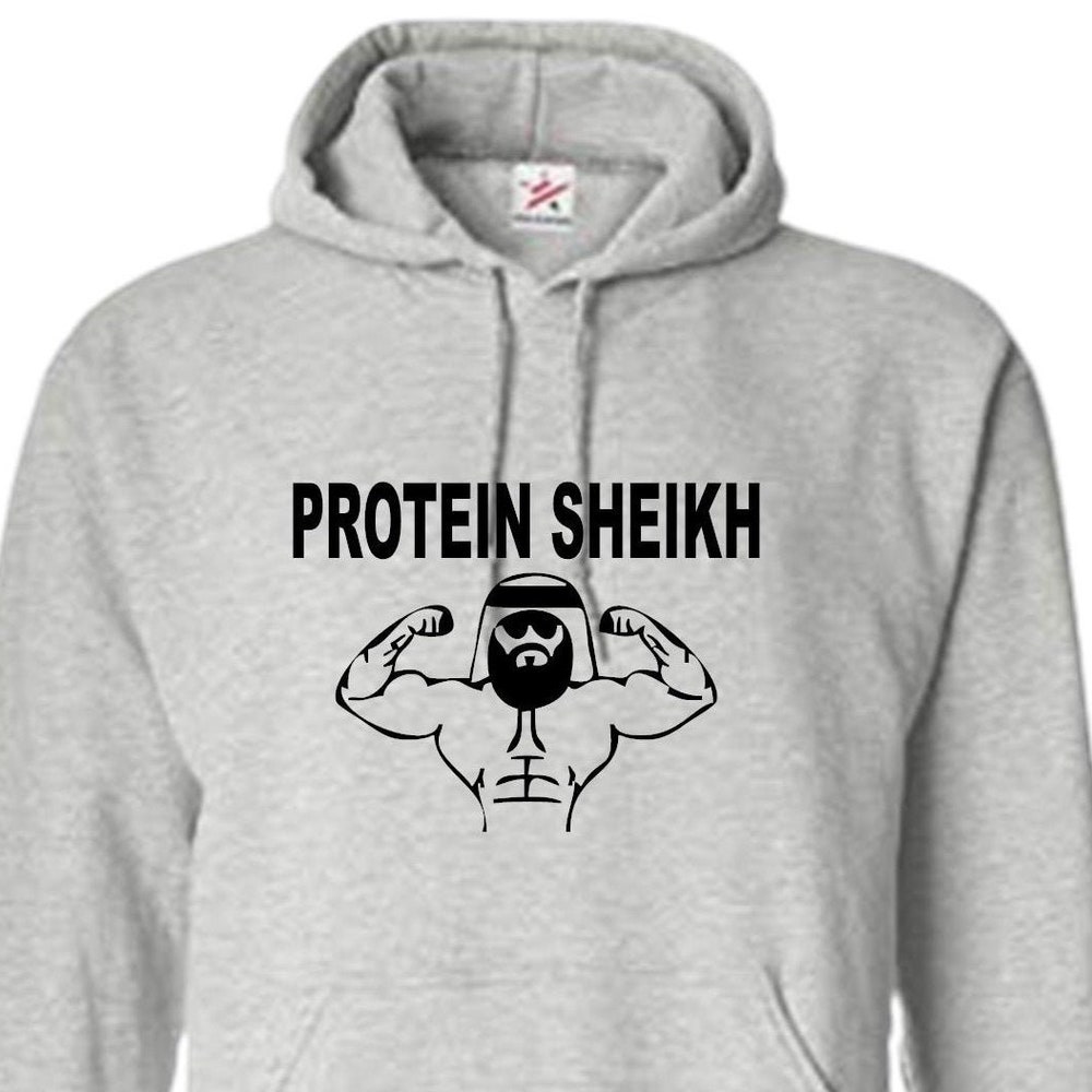 Protein Sheikh Hoodie, Gym Hoodie, Unisex Hoodies, Funny Hoods, Christmas Gift, Birthday Gift, Eid Gift, Protein Eater, Sheikh Hoodie Iconictees