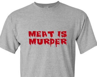 La carne es asesinato. Camisas veganas, camisetas vegetarianas, camisas unisex, veganas, vegetarianas, animales profesionales, camisa de protesta, regalo de Navidad