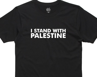 I Stand With Palestine T-Shirt: Unisex Cotton Tee