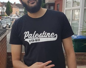 Camiseta Palestina 1948: Camiseta de algodão unissex
