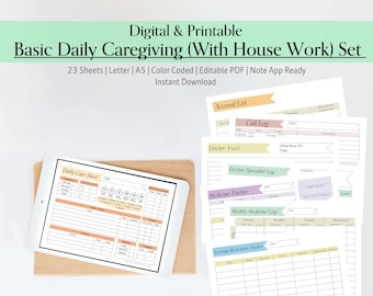 Printable Caregiver Binder, Veteran & Elderly Care (PDF)