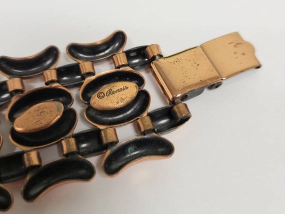 Renoir Copper Statement Bracelet Signed - image 8