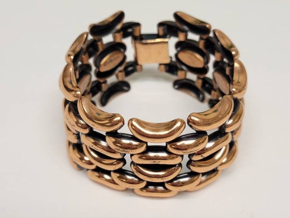 Renoir Copper Statement Bracelet Signed - image 2