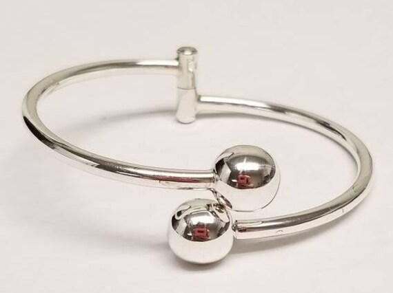 Vintage Mexico Sterling Silver Bangle Bracelet