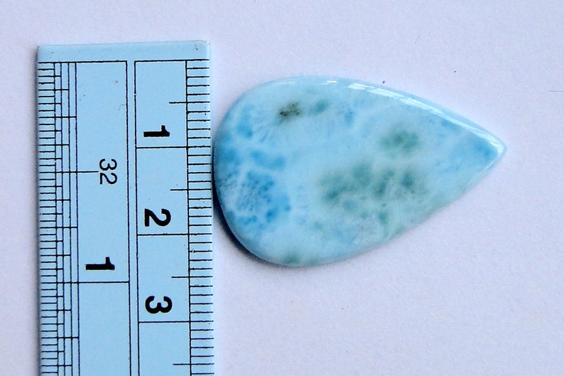 Blue Larimar Pectolite Gemstone Natural Dominican Republic Caribbean Cabochon Jewelry Making Supply Healing Stone Crystal Best Quality 17371