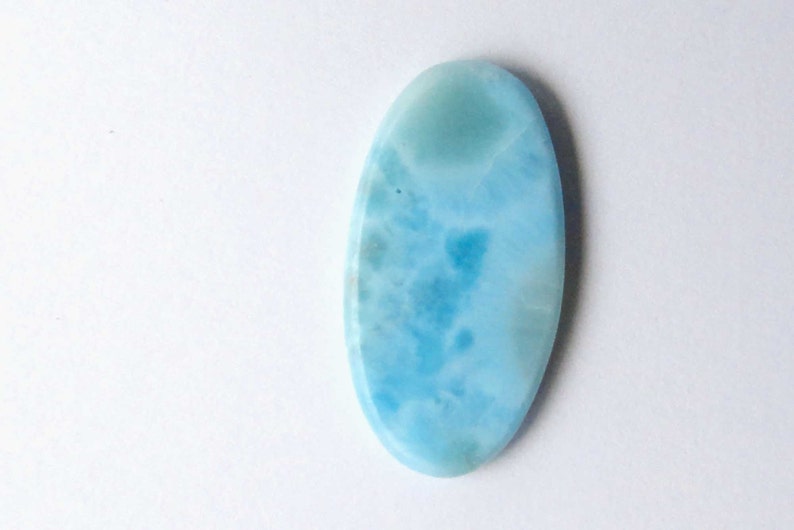 Blue Larimar Pectolite Gemstone Natural Dominican Republic Caribbean Cabochon Jewelry Making Supply Healing Stone Crystal Best Quality 17371