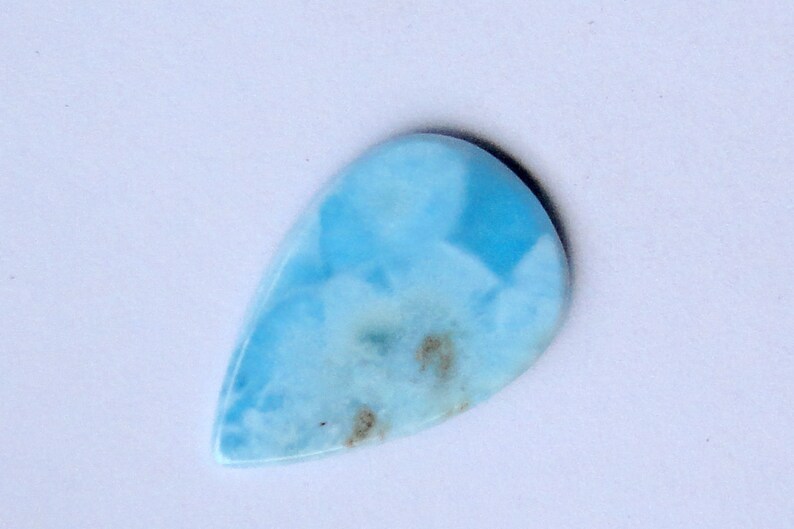 Blue Larimar Pectolite Gemstone Natural Dominican Republic Caribbean Cabochon Jewelry Making Supply Healing Stone Crystal Best Quality 17371