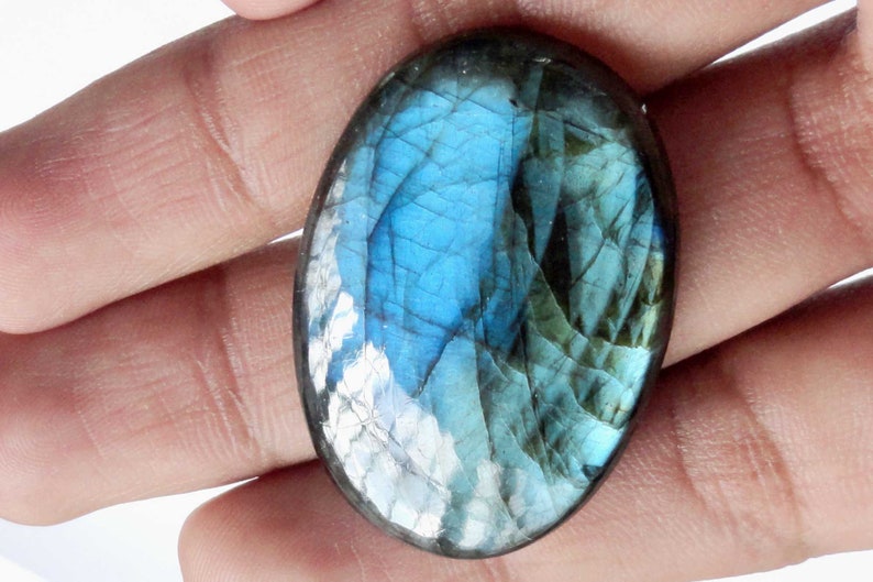 AAA+Quality Labradorite Natural Genuine Gemstone Cabochon Jewelry Making Handmade Cheap Best Value Supply # 17399