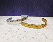Hand-stamped BTS Lyrics on Bangle