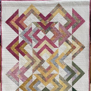 Nested Cabins - Digital PDF jelly roll quilt pattern by Storied Quilts - precut friendly