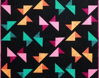 Folded Notes - Digital Quilt Pattern - Baby, Throw sizes. Beginner