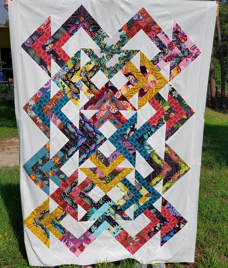 Nested Cabins Digital PDF Jelly Roll Quilt Pattern by Etsy