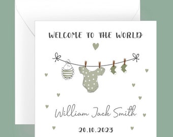 Personalised New Baby Card CD025