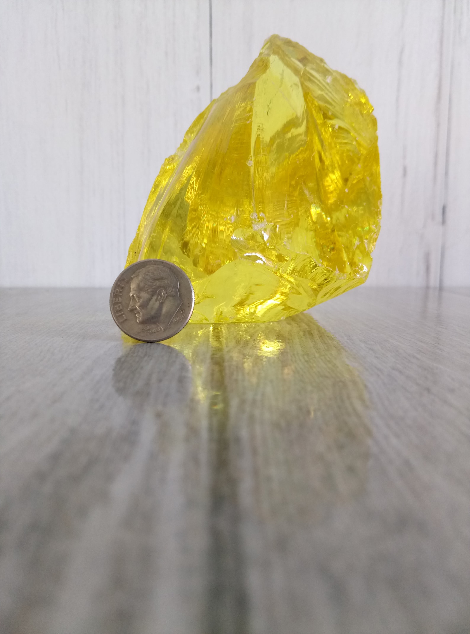 A large piece of glass yellow weighing 1 lb 3.6 oz 555 g Etsy